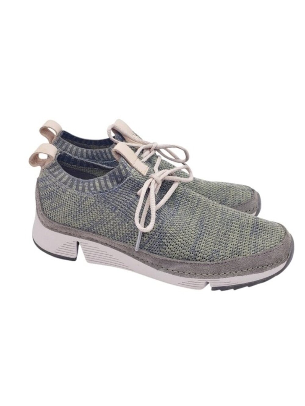 Clarks Green Tri Native Trigenic Knit Sneakers Shoes Trainers Women's Size 9.5